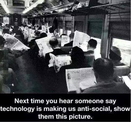 The next time you hear someone say technology is making us antisocial...